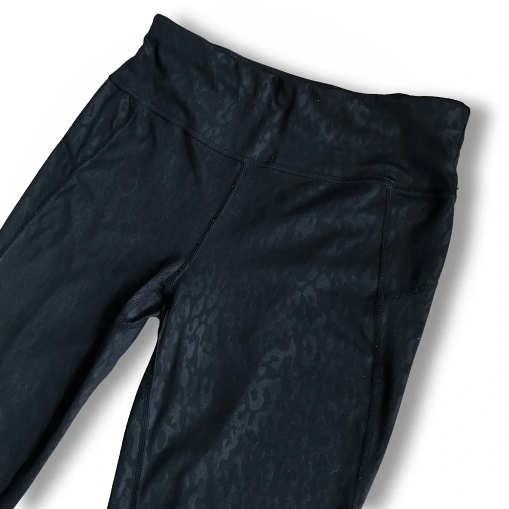 Sweaty Betty All Day Leggings Full Length Black Embossed Wild Side Sz XS - Picture 6 of 10